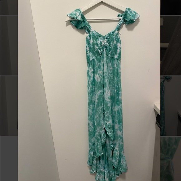Tiare Hawaii Turquoise Maxi Cover Up Dress - Picture 2 of 7